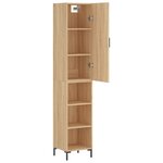 vidaXL Buffet haut Chêne sonoma 34 5x34x180 cm Bois d'ingénierie