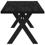 vidaXL Table de salle à manger / Table de repas NOAIN 160 cm Noir