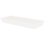vidaXL Cadre de lit sans matelas blanc bois massif