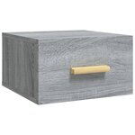 vidaXL Tables de chevet murales 2 Pièces sonoma gris 35x35x20 cm