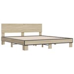 vidaXL Cadre de lit sans matelas chêne sonoma 200x200 cm