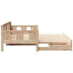 vidaXL Lit de jour avec gigogne et tiroirs sans matelas 90x190 cm