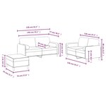 vidaXL Ensemble de canapés 3 Pièces avec coussins marron velours