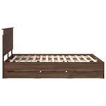 vidaXL Cadre de lit Chêne brun 150 x 200 cm Bois Ingénierie