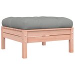 vidaXL Repose-pieds de jardin et coussins lot de 2 bois massif douglas