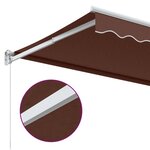 vidaXL Auvent manuel rétractable marron 500x300 cm