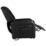 vidaXL Fauteuil inclinable TV Noir Similicuir