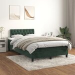 vidaXL Sommier à lattes de lit avec matelas vert foncé 120x190 cm