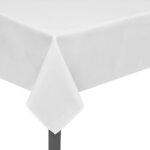 vidaXL Nappes de table 5 Pièces Blanc 130x130 cm