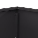 vidaXL Foyer carré noir 60x60x35 cm en acier