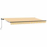 vidaXL Auvent Rétractable Jaune et blanc 400 x 200 cm