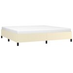 vidaXL Cadre de lit sans matelas crème 200x200 cm similicuir