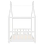 vidaXL Cadre de lit d'enfant Blanc Bois de pin massif 70x140 cm