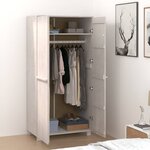 vidaXL Garde-robe HAMAR Blanc 89x50x180 cm Bois massif de pin