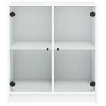 vidaXL Armoire latérale avec portes en verre blanc 68x37x75 5 cm