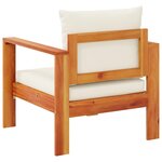 vidaXL Chaise de jardin avec coussins bois massif d'acacia
