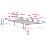vidaXL Cadre de lit sans matelas vieux bois 90x190 cm bois ingénierie