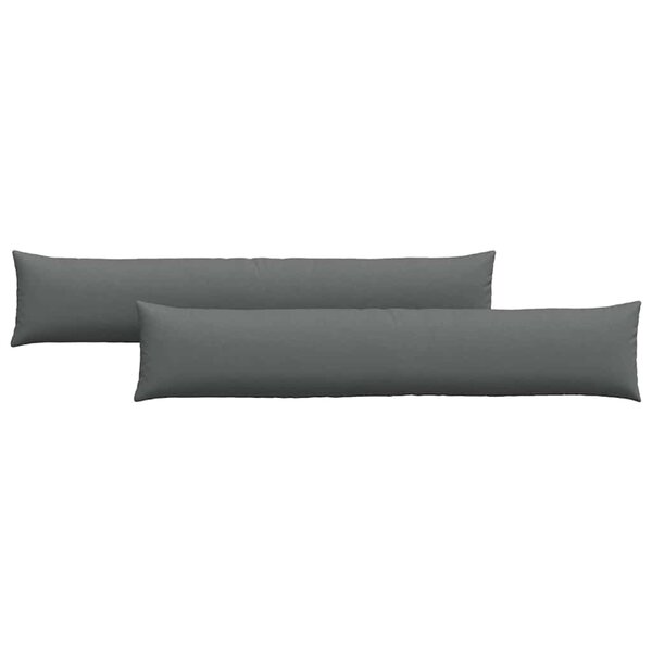vidaXL Coussins de canapé 2 Pièces Gris foncé 200 x 40 cm tissu