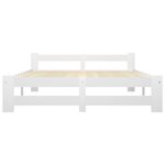 vidaXL Cadre de lit sans matelas blanc bois de pin massif 160x200 cm