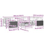 vidaXL Ensemble de canapés d'extérieur 8 Pièces Naturel et gris clair