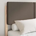 vidaXL Cadre de lit avec tête de lit rembourrée Taupe 120 x 200 cm