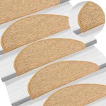 vidaXL Tapis d'escalier auto-adhésifs 15 Pièces Orange 65x21x4 cm