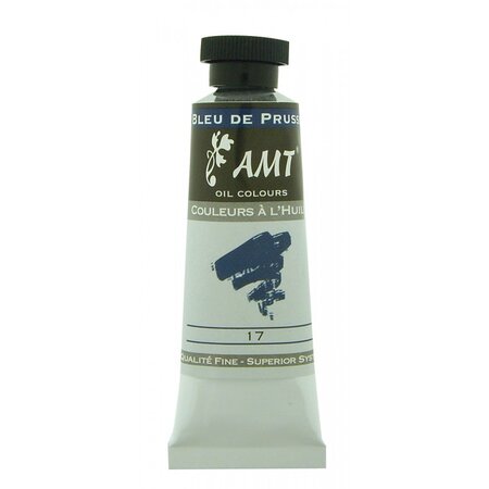Peinture à l'huile fine en tube bleu de prusse 45ml - amt
