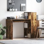 vidaXL Bureau d'écriture Chêne fumé Bois d'ingénierie Moyen