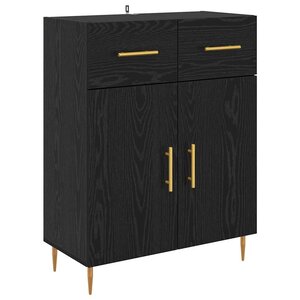 vidaXL Buffet Chêne noir 69 5 x 34 x 90 cm Bois d'ingénierie