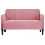 vidaXL Canapé causeuse rose 109 cm velours