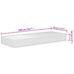 vidaXL Matelas en mousse moyennement doux 70x200 cm