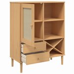 vidaXL Buffet SENJA aspect rotin marron 90x40x112cm bois massif de pin