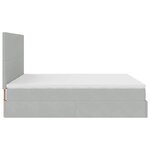 VidaXL Cadre de lit ottoman et matelas gris clair 160x200cm velours