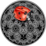 Pièce de monnaie en Argent 20 Dollars g 31.1 (1 oz) Millésime 2024 Entoma LADYBIRD