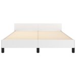 vidaXL Cadre de lit sans matelas blanc 140x190 cm similicuir