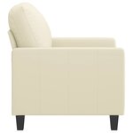 vidaXL Fauteuil Crème 60 cm Similicuir