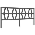 vidaXL Cadre de lit sans matelas gris 200x200 cm bois massif de pin