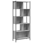 vidaXL Bibliothèque sonoma gris 72x28x172 cm bois d'ingénierie