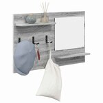 vidaXL Porte-manteau mural avec étagère Sonoma gris 90 x 10 x 50 cm