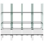 vidaXL Jardinière avec treillis blanc 160x40x142 5 cm PP