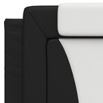 vidaXL Lit avec matelas noir et blanc 100x200 cm similicuir