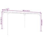 vidaXL Belvédère blanc 4x4 m 180 g/m² tissu et acier