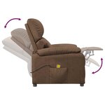 vidaXL Fauteuil de massage Marron Tissu