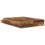 vidaXL Cadre de lit avec rangement vieux bois 160x200 cm