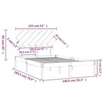 vidaXL Cadre de lit sans matelas blanc 135x190 cm bois massif