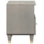 vidaXL Cabinet de chevet avec tiroir 2 Pièces Gris 40 x 33 x 46 cm