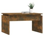 vidaXL Table basse Chêne fumé 68x50x38 cm Bois d'ingénierie