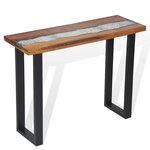 vidaXL Table console Teck 100 x 35 x 75 cm