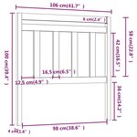 vidaXL Tête de lit 106x4x100 cm Bois massif de pin