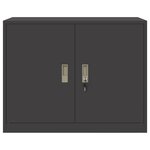 vidaXL Armoire de rangement Noir 90 x 40 x 70 cm Acier